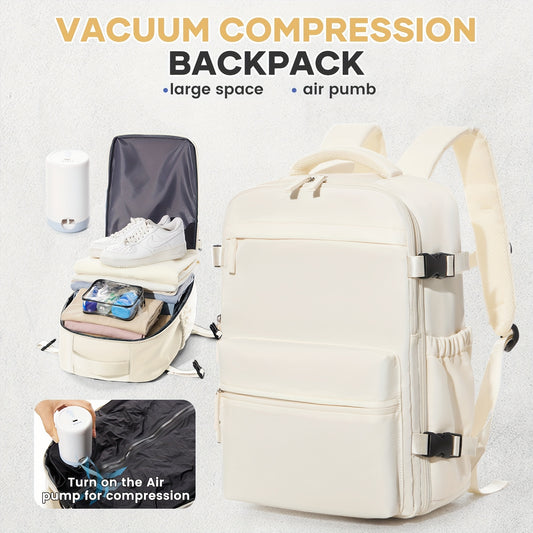 Large Vacuum Travel Backpack with Pump for Women & Men