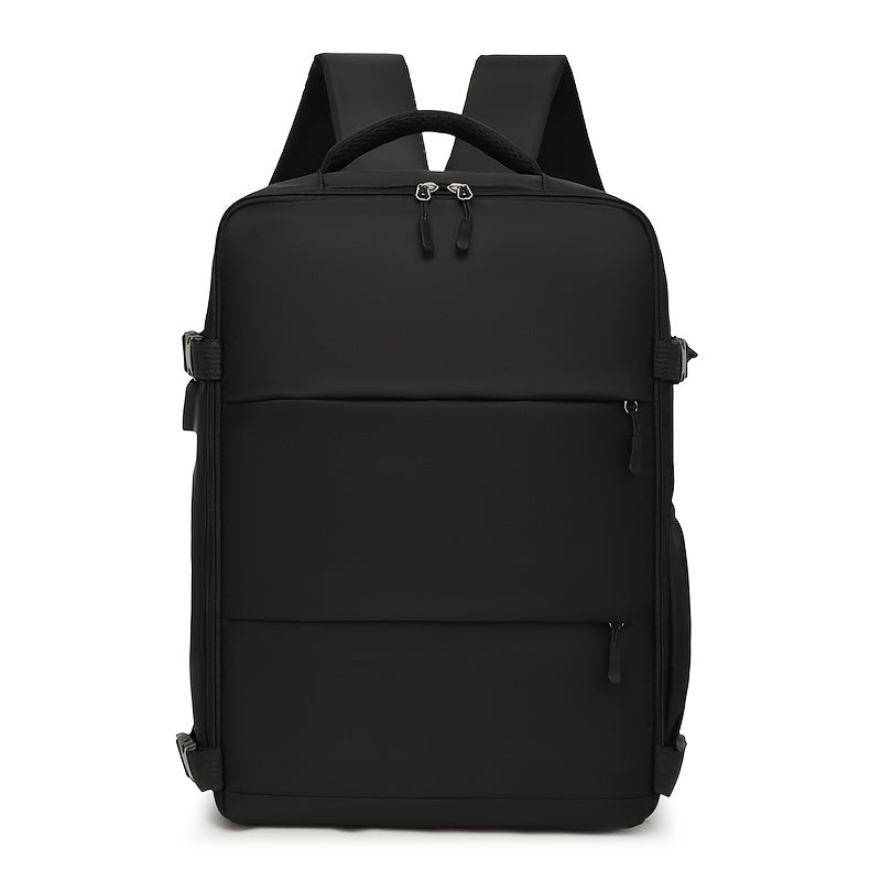 Versatile Travel Backpack with Shoe Compartment - Stylish & Durable Nylon, Adjustable Straps, Zip Closure - Perfect for Laptops, School, and Outdoor Adventures - Available in Black, Light Gray,